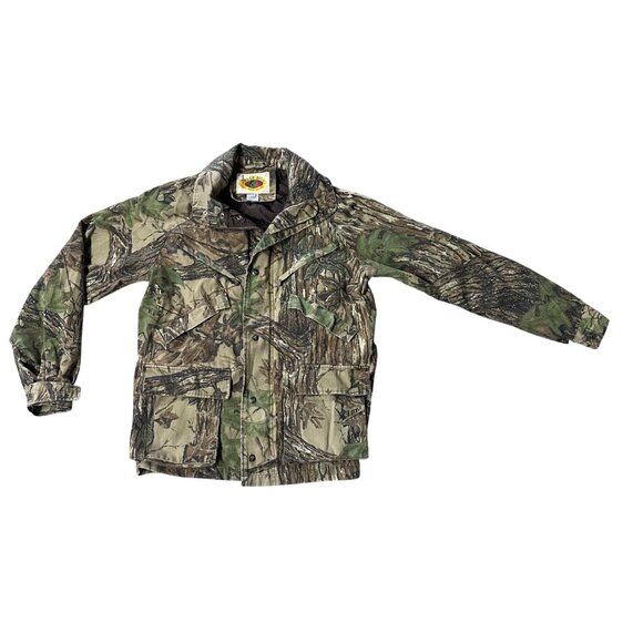 Vintage Hunting Camo Jacket Coat Medium Korea Blue Bill Red Head Camouflage 90s - Picture 2 of 10